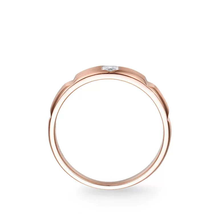 Cặp nhẫn cưới Vàng 18K đính đá 